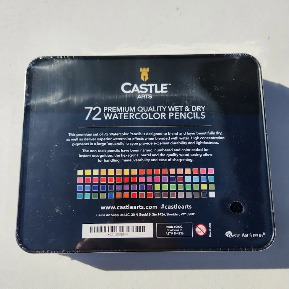 NEW CASTLE ARTS Art Supplies 72 Watercolor Pencils School Supplies Arts and Craf